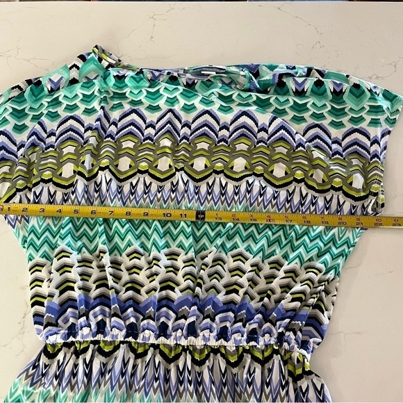 La Blanca multi Colored Aztec Print Beach Cover Up Medium - Picture 7 of 9